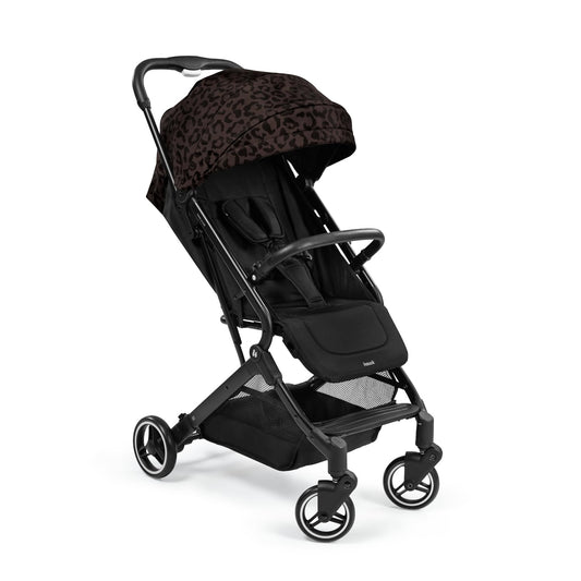 hauck Travel N Care, Leo Schwarz - Reise Buggy für Kinder ab Geburt bis 22 kg - mit Liegefunktion - Leicht 6,9 kg & Kompakt - Klein Zusammenklappbar - UPF 50+ - EVA Räder - Korb bis 3 kg