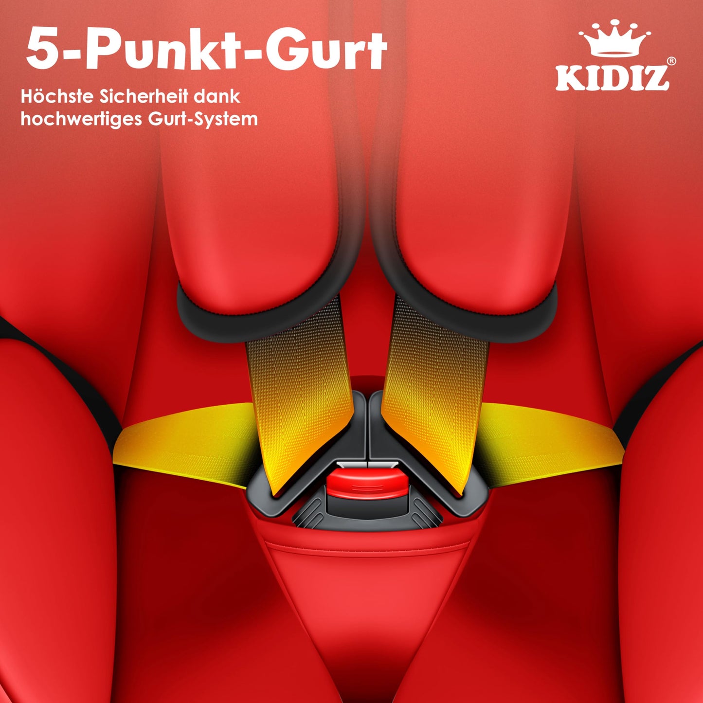 KIDIZยฎ Autokindersitz Kinderautositz Gruppe 1+2+3 9-36 kg 5-Punkt-Sicherheitsgurt, Autositz, Kindersitz, Einstellbare Kopfstรผtze, Mitwachsende Sitzerhรถhung 1-12 Jahre, Stabil und Sicher