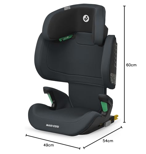 Maxi-Cosi RodiFix M i-Size, Kindersitz mit hohem Rücken, 3,5–12 Jahre, 100–150 cm, ISOFIX-Kindersitz, G-CELL Seitenaufprallschutz, verstellbare Höhe, schnelles und einfaches Anschnallen, Basic Grey