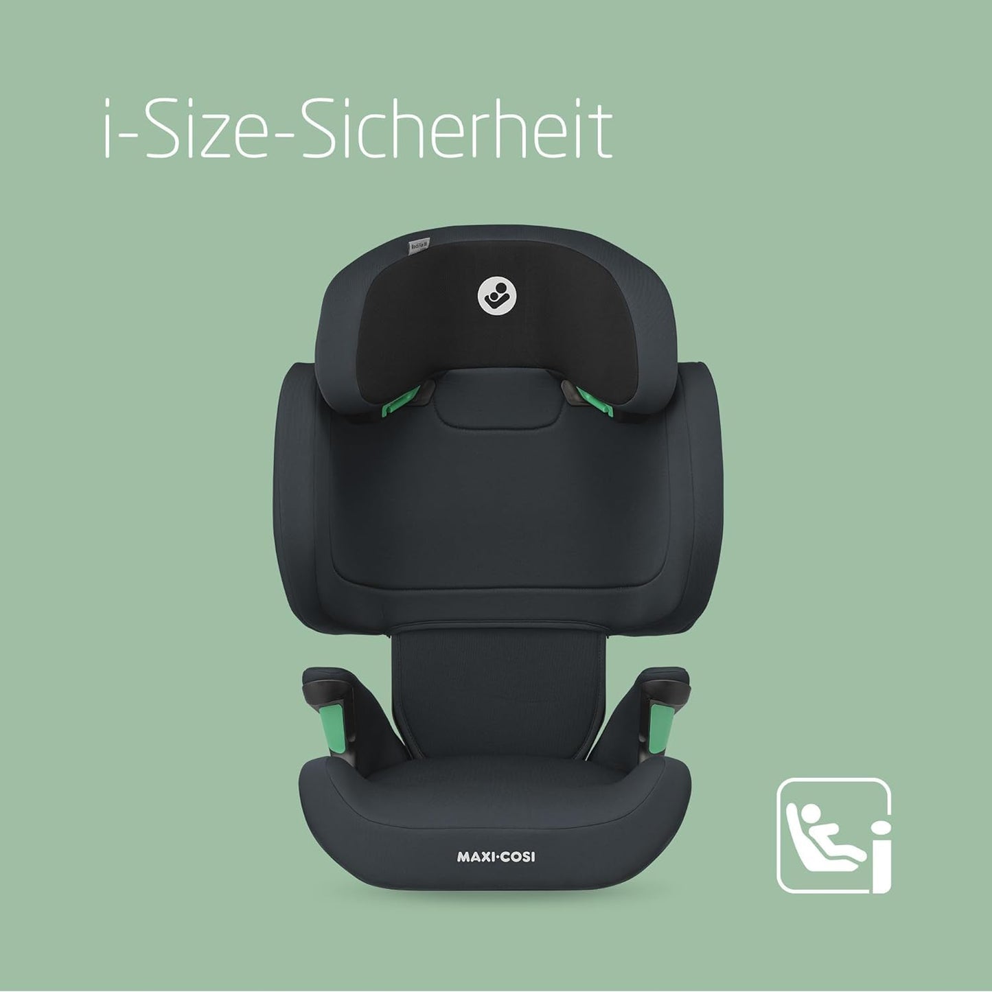 Maxi-Cosi RodiFix M i-Size, Kindersitz mit hohem Rücken, 3,5–12 Jahre, 100–150 cm, ISOFIX-Kindersitz, G-CELL Seitenaufprallschutz, verstellbare Höhe, schnelles und einfaches Anschnallen, Basic Grey