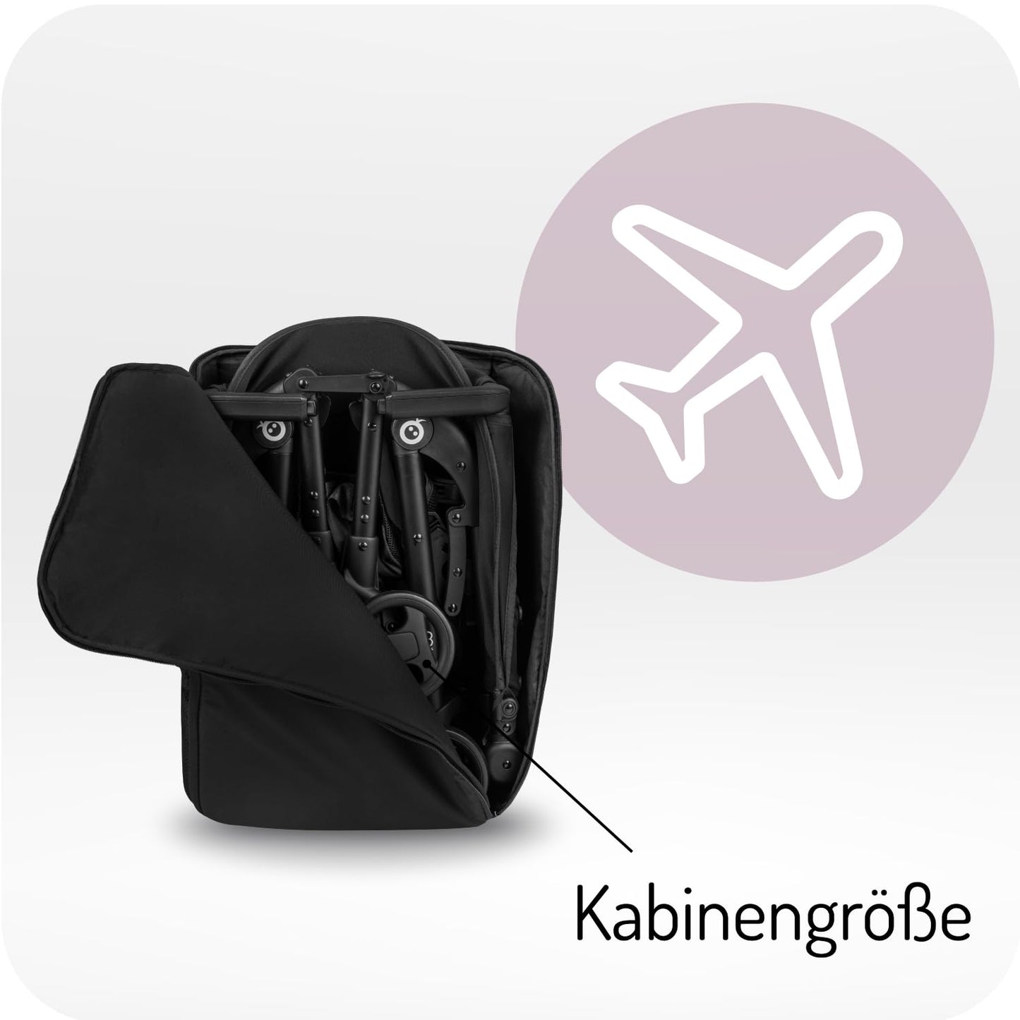 MoMi GRACE leichter Kinderwagen ab 6 Monaten kompakt Buggy mit einem Rucksack zum Tragen passt als Handgepäck faltbarer Reisebuggy 5-Punkt-Gurt