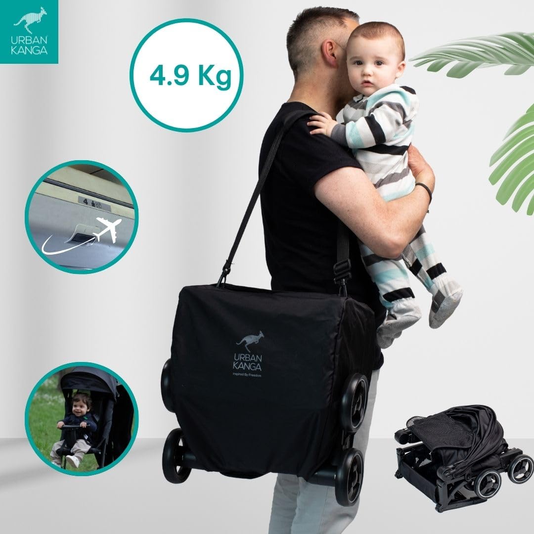 Urban Kanga Bandicoot Reisebuggy Flugzeug Handgepäck bis 25kg Kinderwagen (Hellgrau)