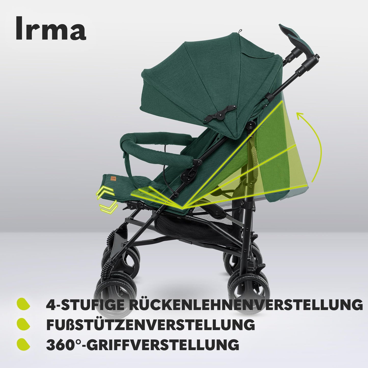 Lionelo Wózek spacerowy Irma Green Forest