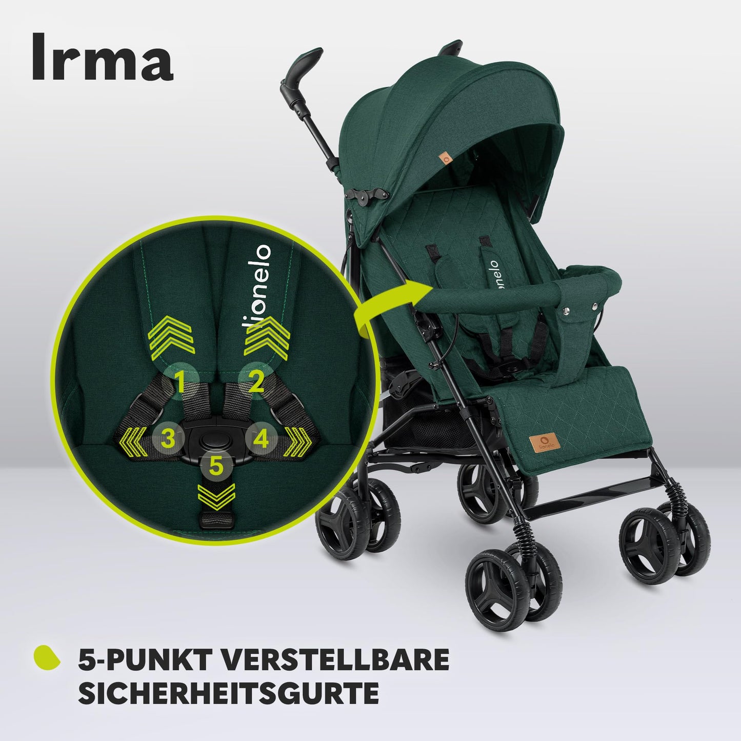 Lionelo Wózek spacerowy Irma Green Forest