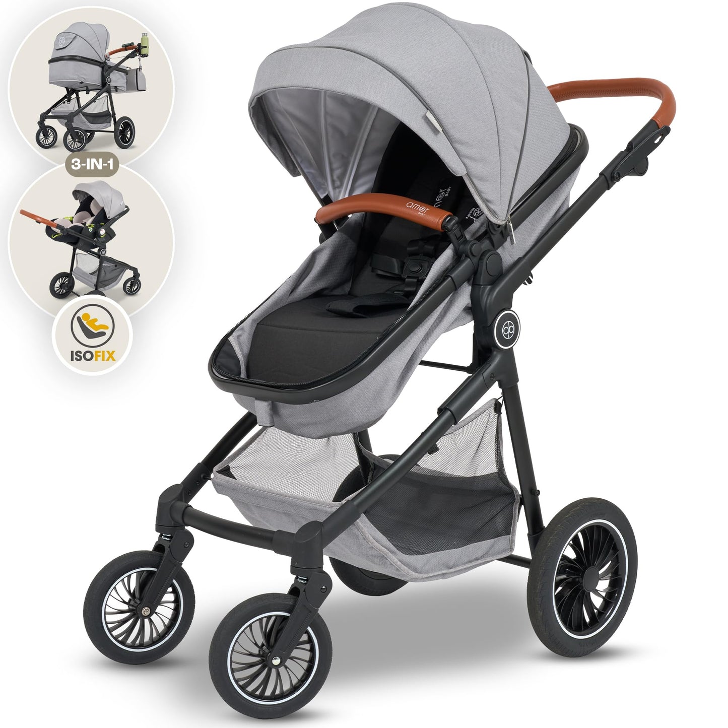 Kinderwagen 3 in 1 mit Babyschale